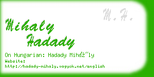 mihaly hadady business card